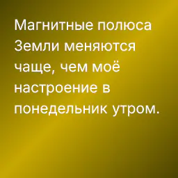 Магнитные полюса Земли меняются чаще, чем моё настроение в понедельник утром.